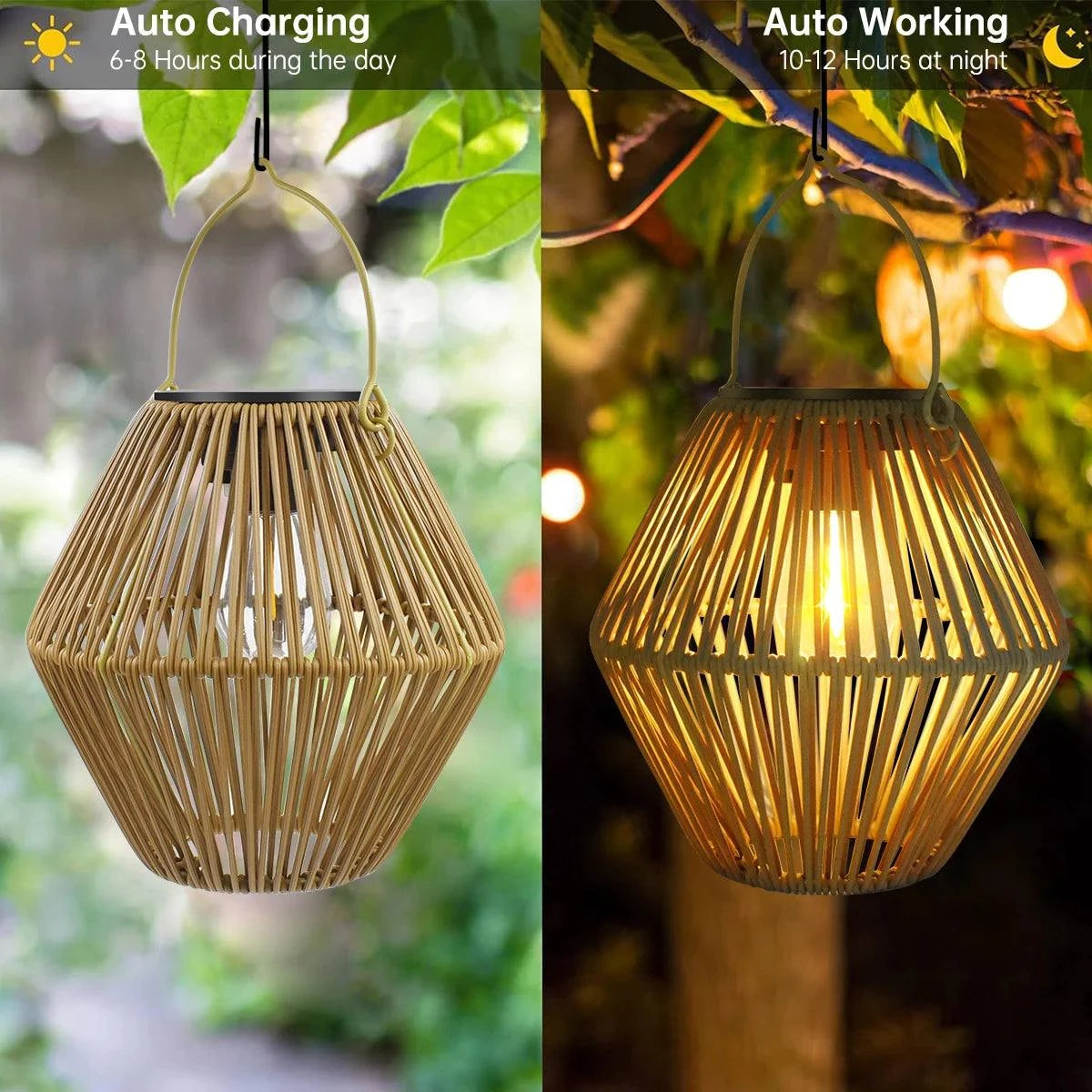 Solar Lantern Outdoor Waterproof Hanging Boho Light by DropShop