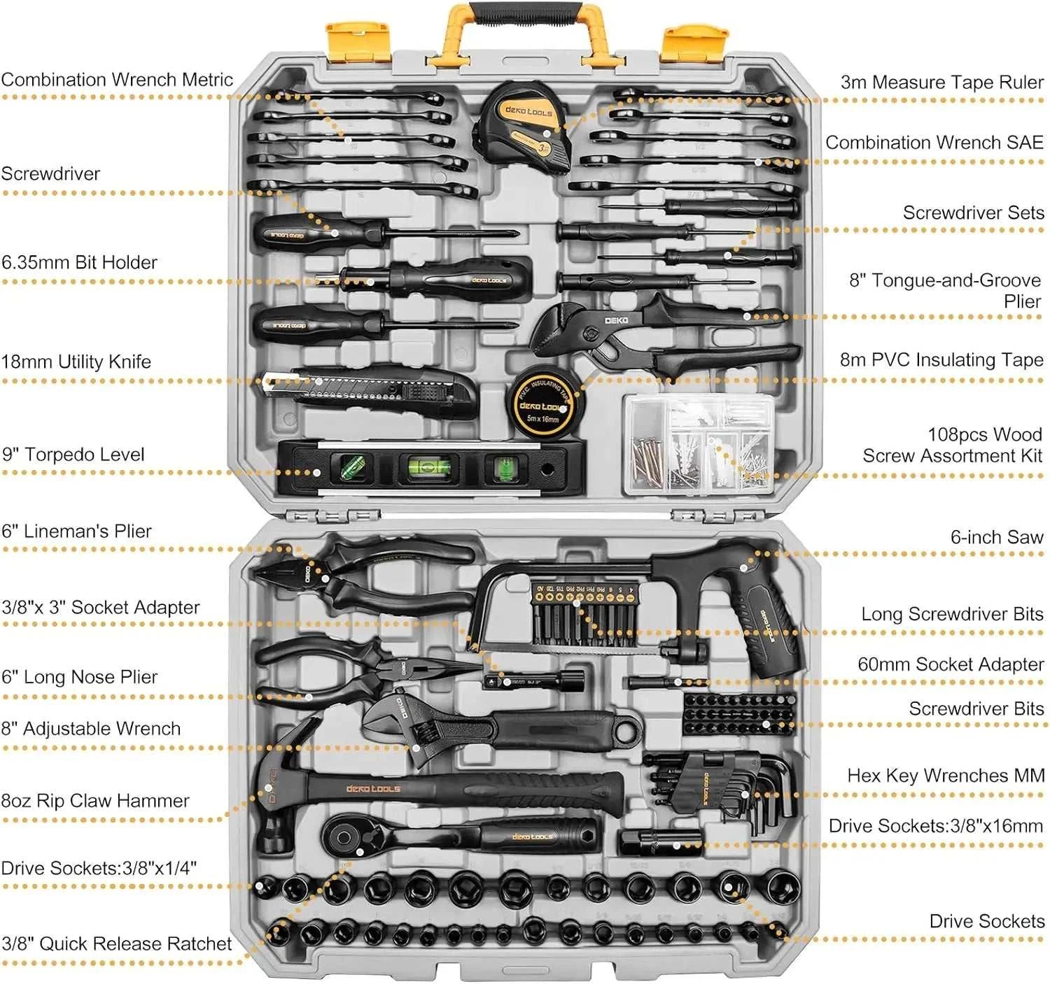 218-Piece Home Repair Tool Kit by DropShop