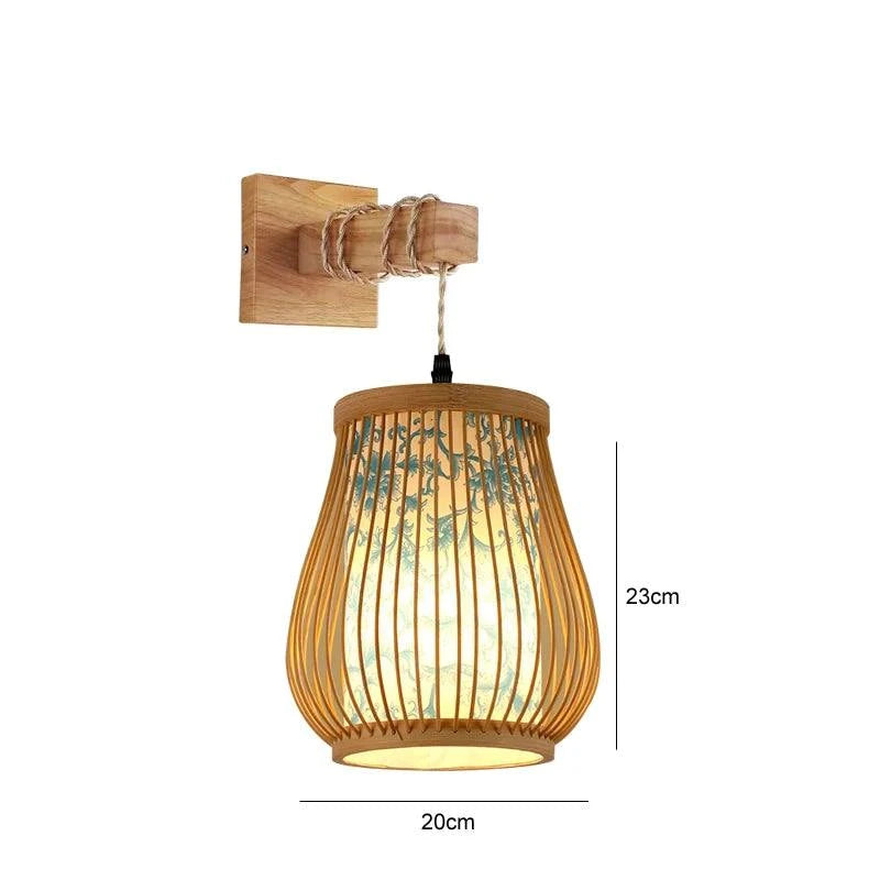 Bamboo Hanging Lamp Rattan Wicker Ceiling Pendant Light by DropShop