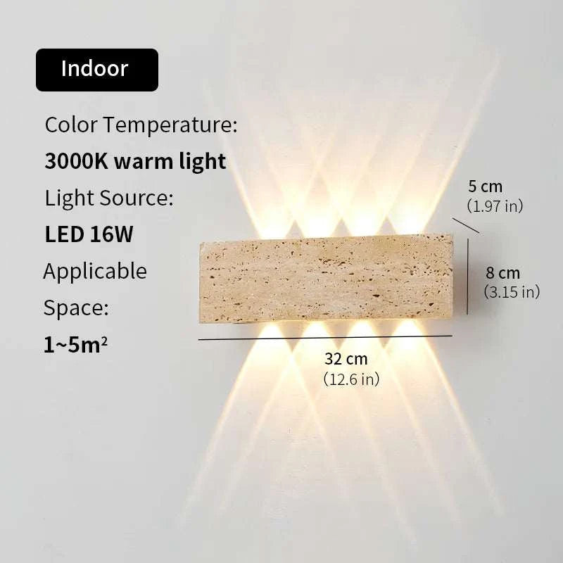 Stone LED Wall Lamp IP65 by DropShop