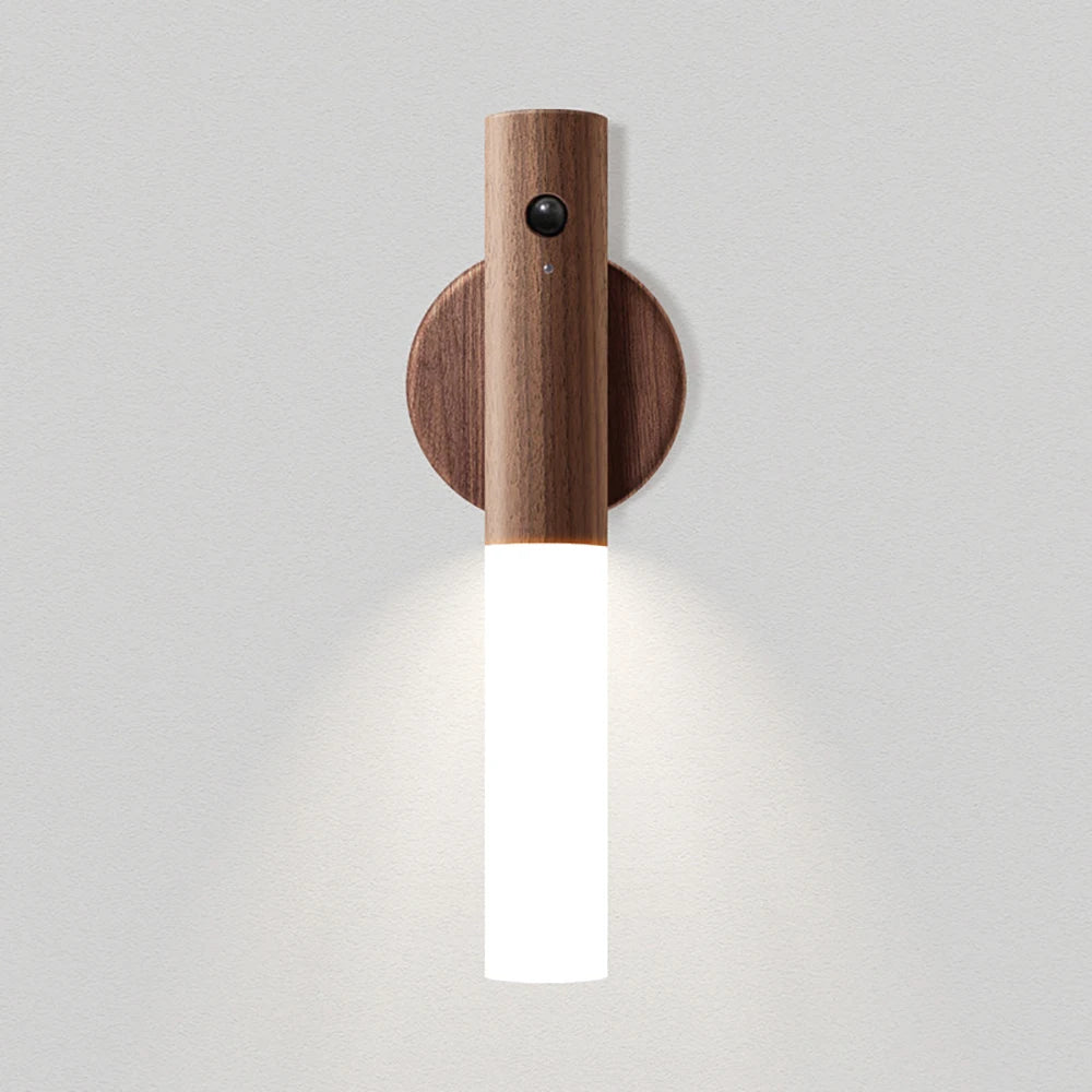 Magnetic PIR LED Wood Light by DropShop