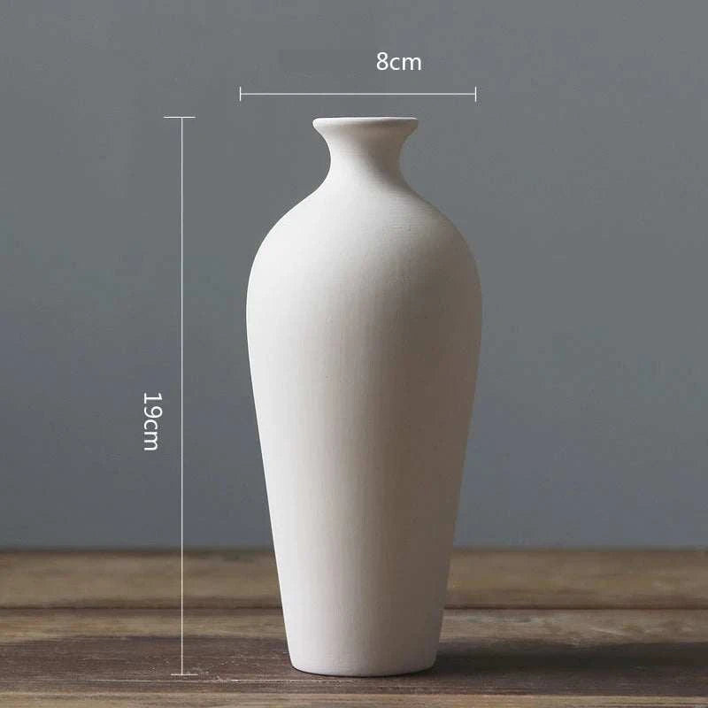 Nordic White Ceramic Vase by DropShop