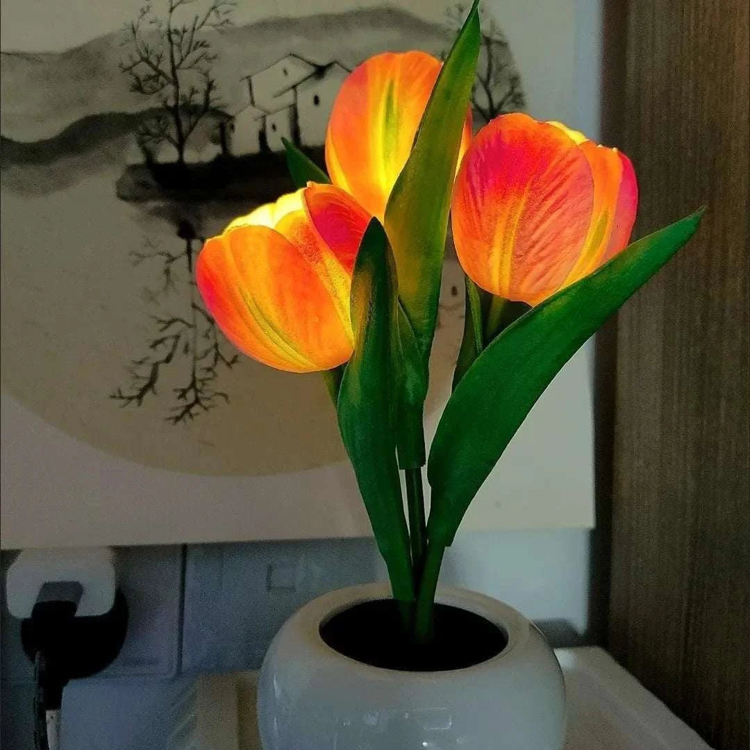 LED Tulip Ambient Bedside Table Lamp by DropShop