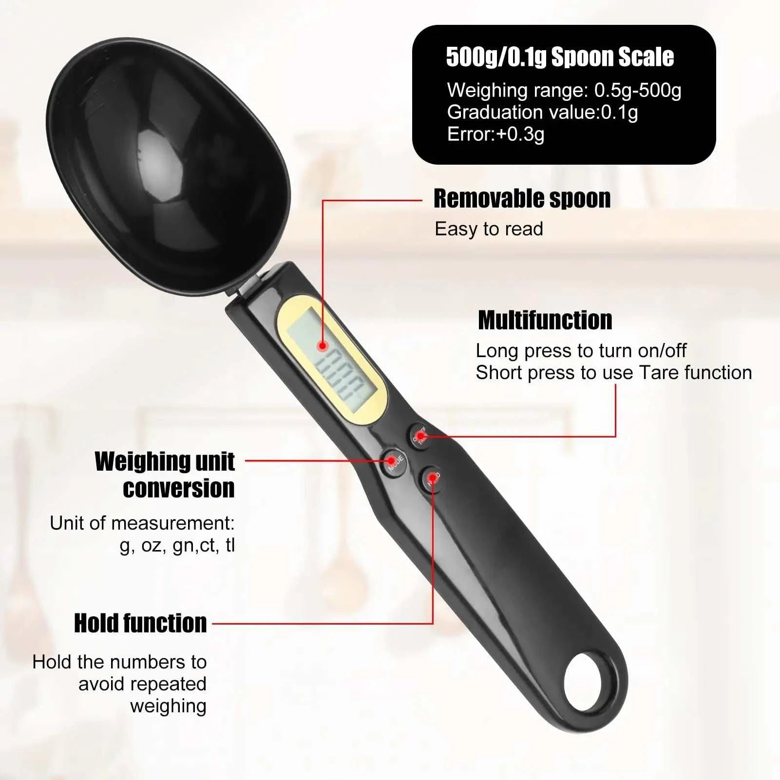 Digital Spoon Scale LCD Kitchen Measuring Tool by DropShop