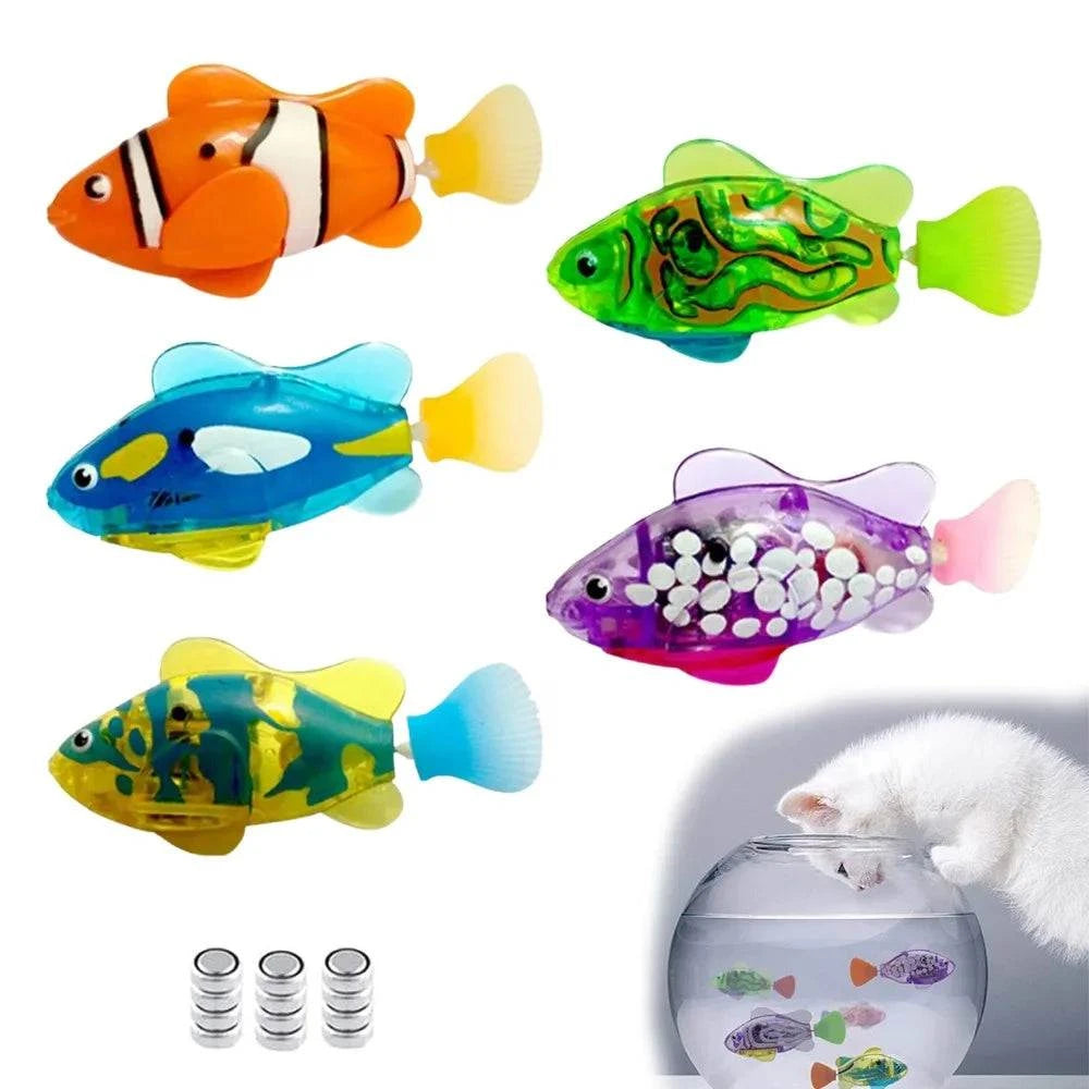 LED Robot Fish Cat Toy by covers4phones