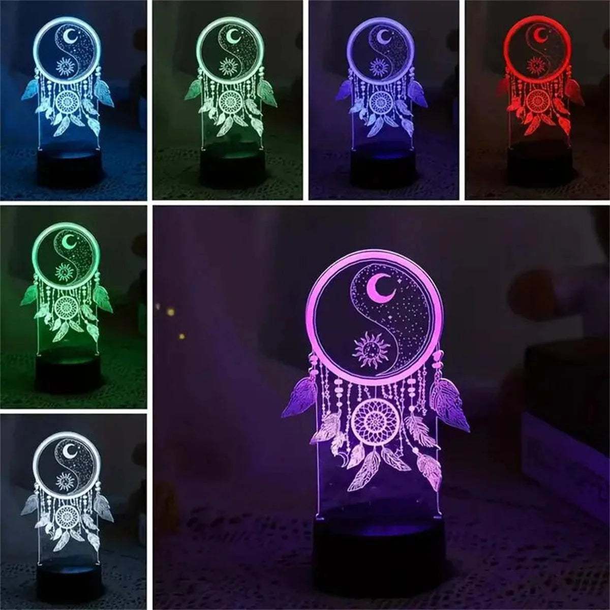 Dream Catcher 3D Lamp LED Touch Night Light Decor