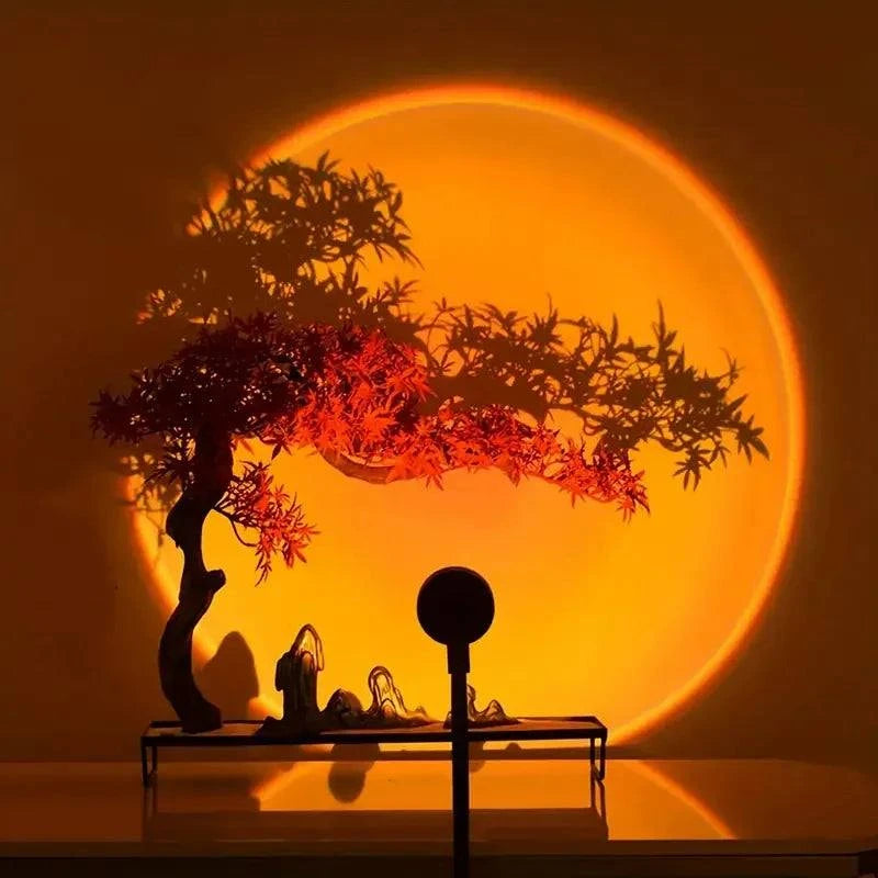 Sunset Lamp Projection Led Lights with Remote 16 Colors Night Light 360° Rotation Rainbow Lights 4 Modes Setting for Photograph by DropShop