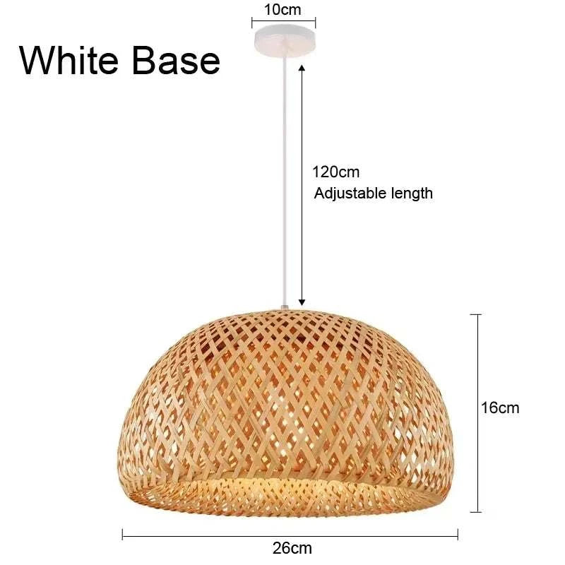 Bamboo Hanging Lamp Rattan Wicker Ceiling Pendant Light by DropShop