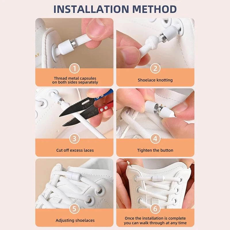 No Tie Shoelaces with Metal Lock for Sneakers by DropShop