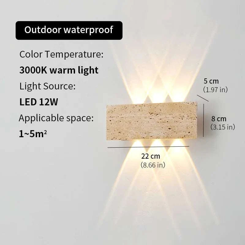 Stone LED Wall Lamp IP65 by DropShop