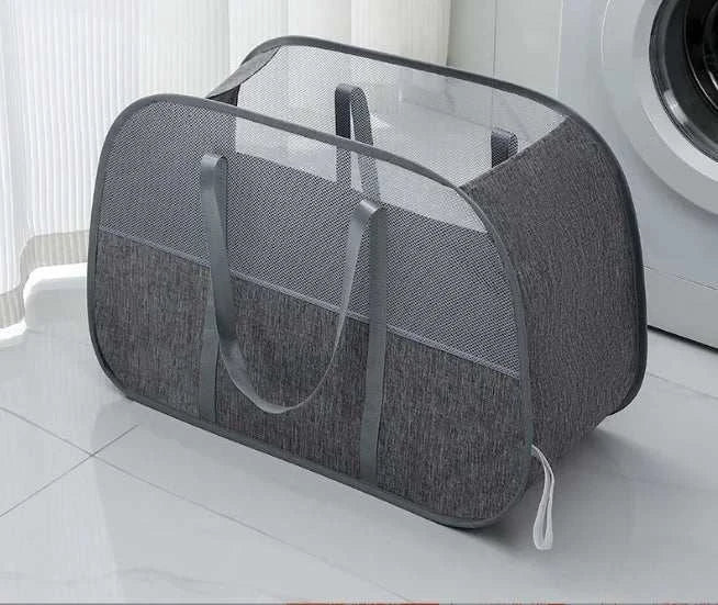 Mesh Pop-Up Laundry Basket Foldable Storage Set by DropShop