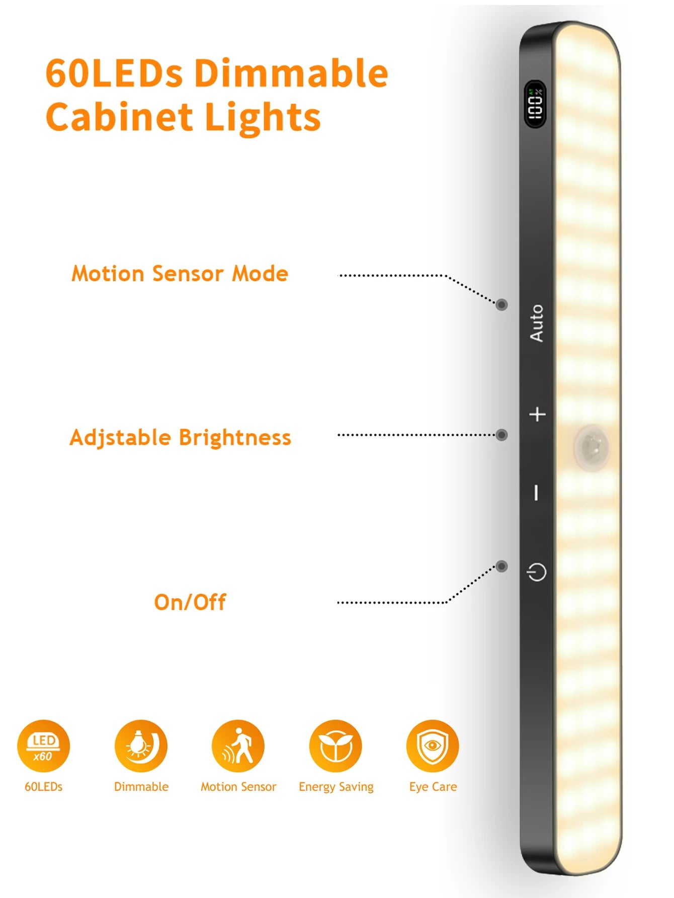 60 LED Motion Sensor Light Bar by DropShop
