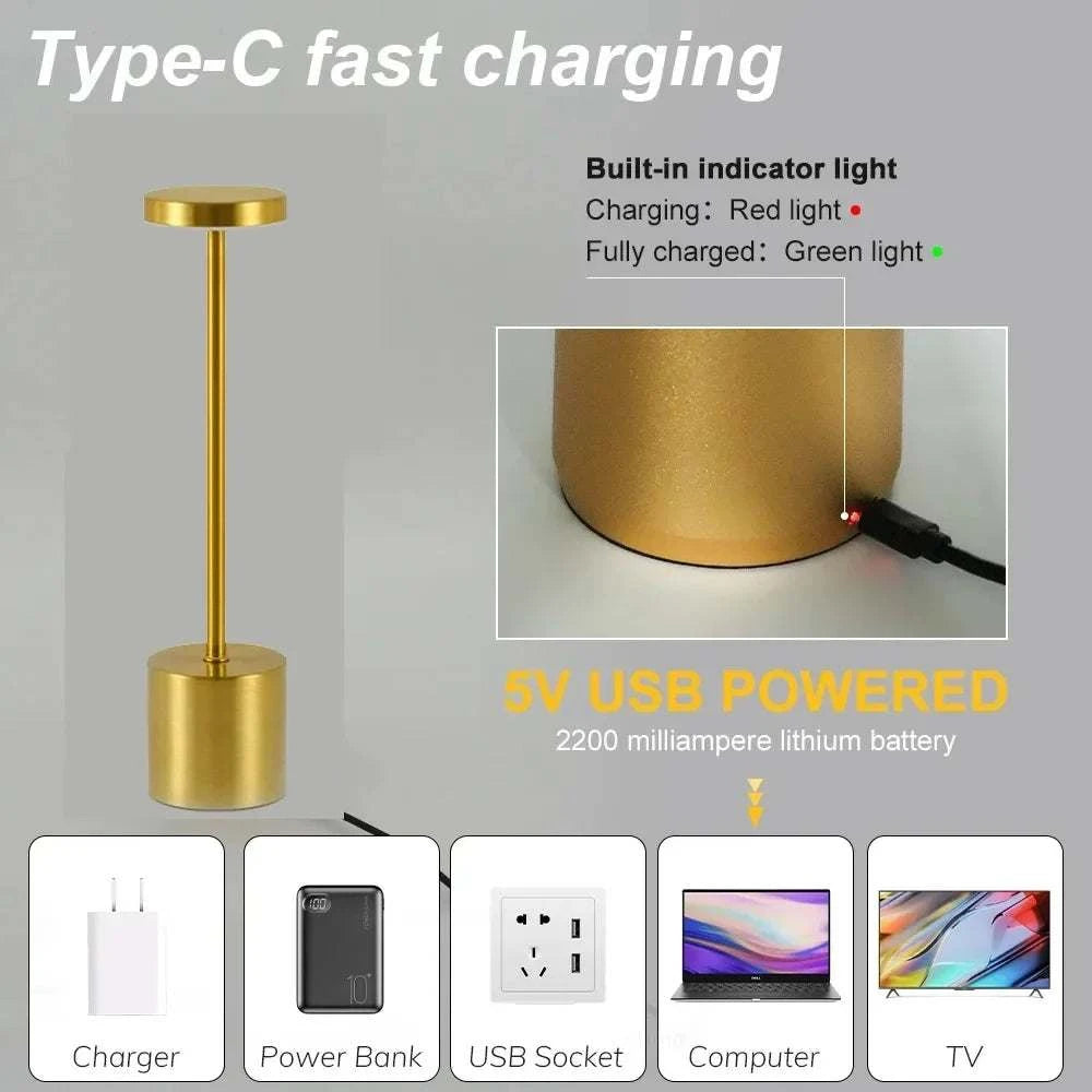 Rechargeable Touch Table Lamp Portable LED Light