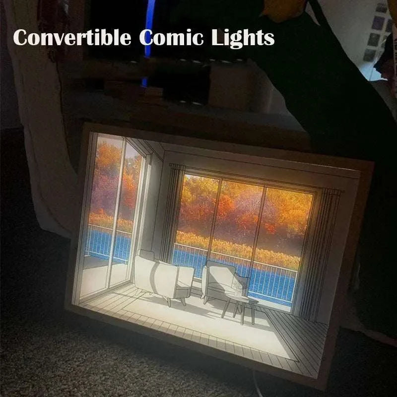 Sunset Photo Frame Night Light USB LED Table Lamp