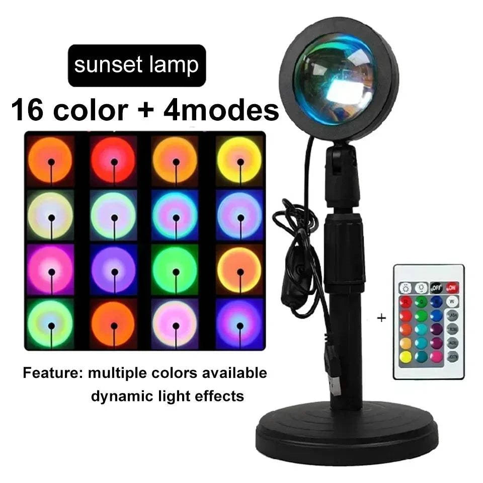 16-Color USB Sunset Projection Lamp by DropShop