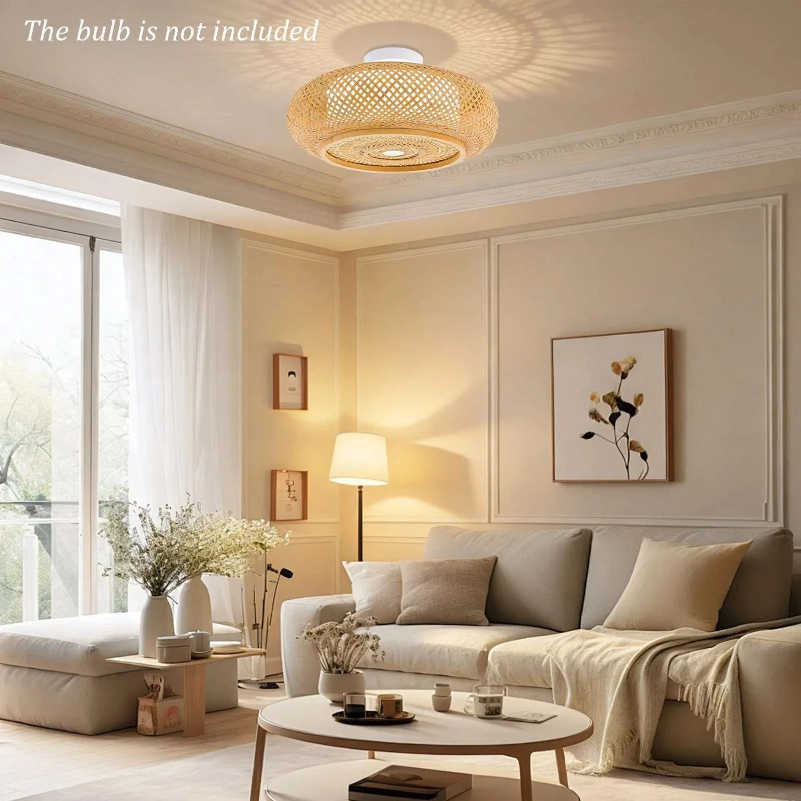 Handwoven Bamboo Ceiling Light by DropShop