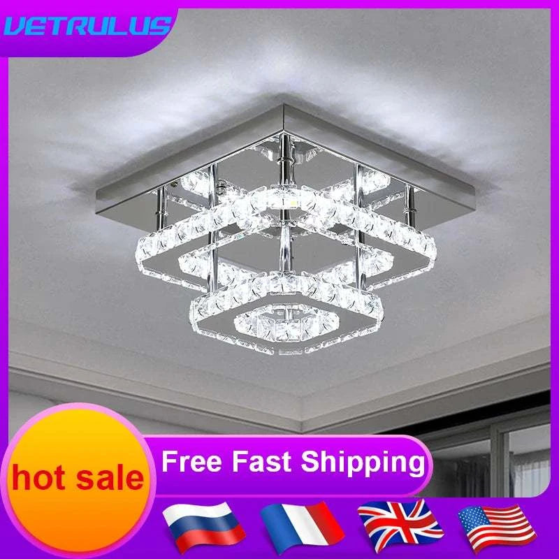 Crystal LED Ceiling Chandelier by DropShop