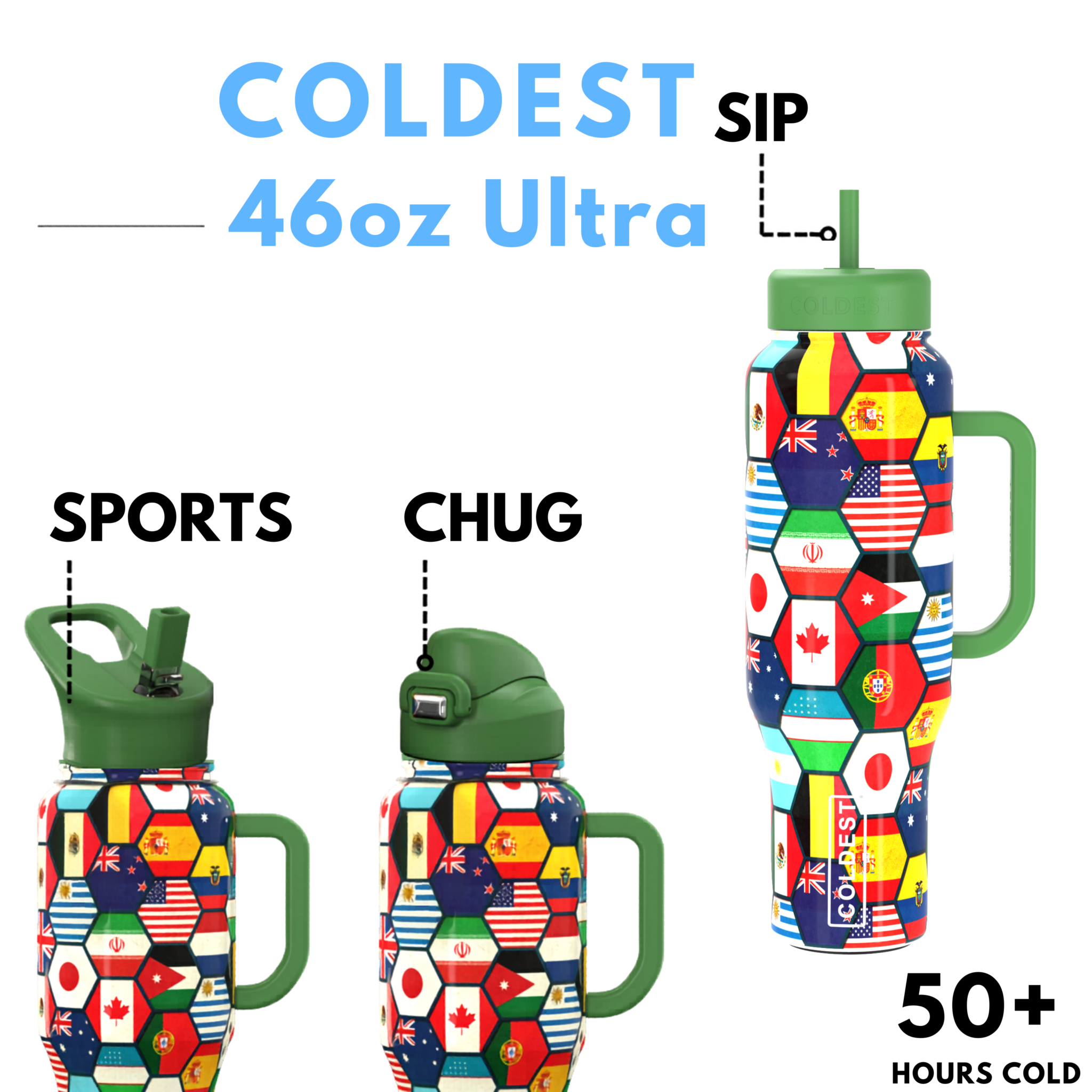 46oz Cold Water Bottle by Coldest