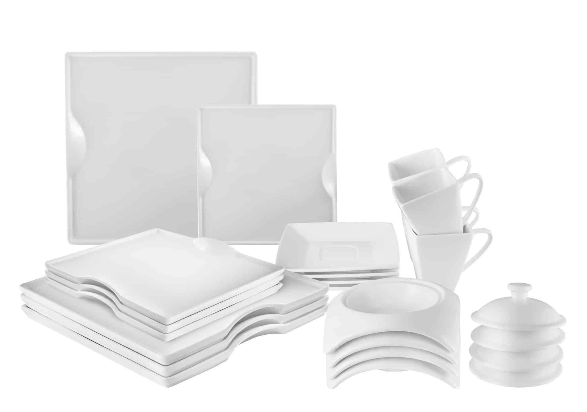 Square Porcelain Dish Set by little white dish