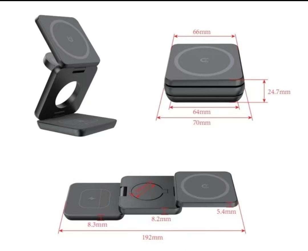 Magnetic Foldable 3-in-1 Charger by FLIPSTYLEZLLC