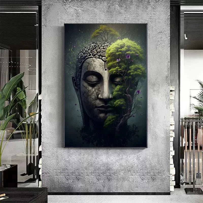 Vintage Buddha Canvas Print by Decorbites