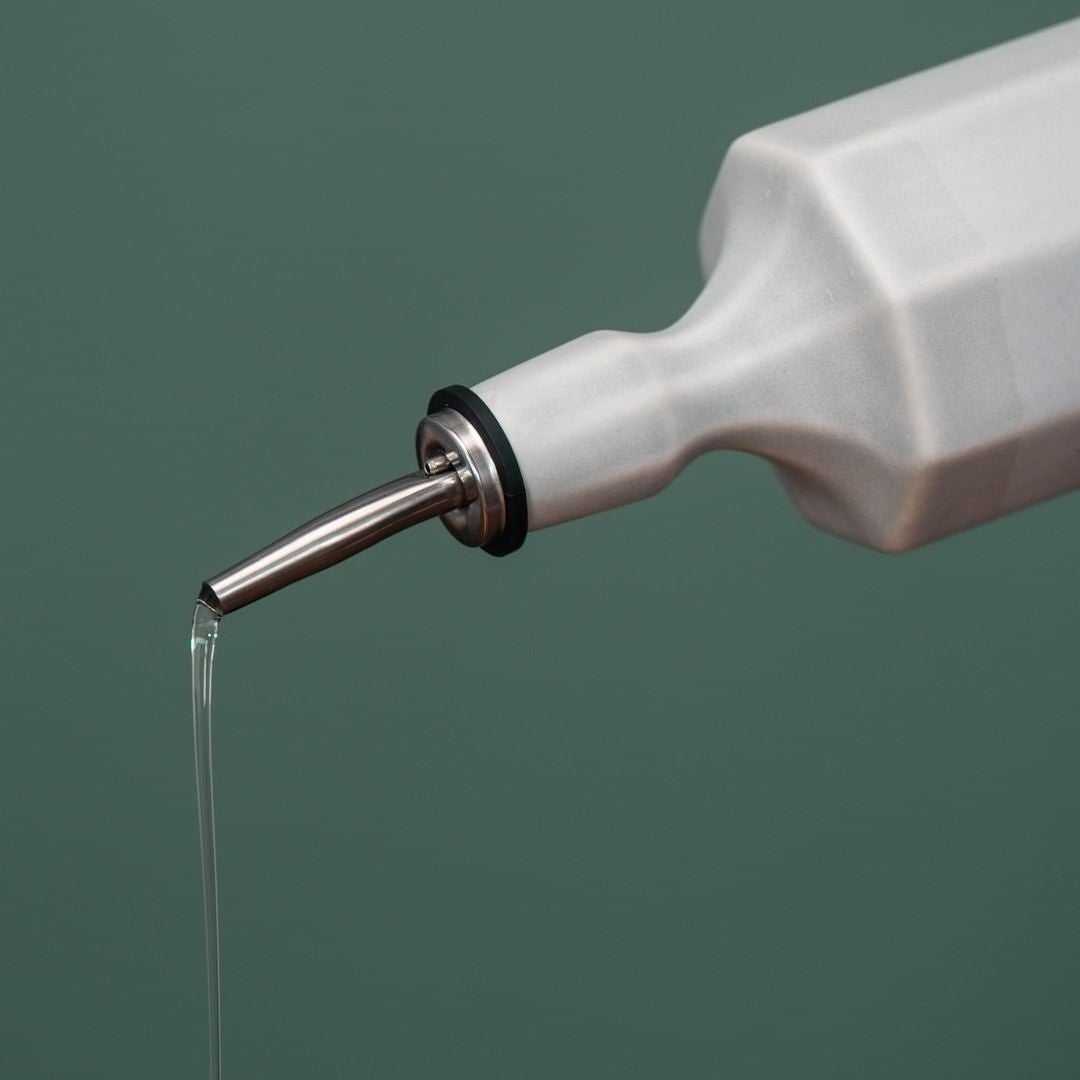 Porcelain Drip-Free Oil Bottle by Ember Collective