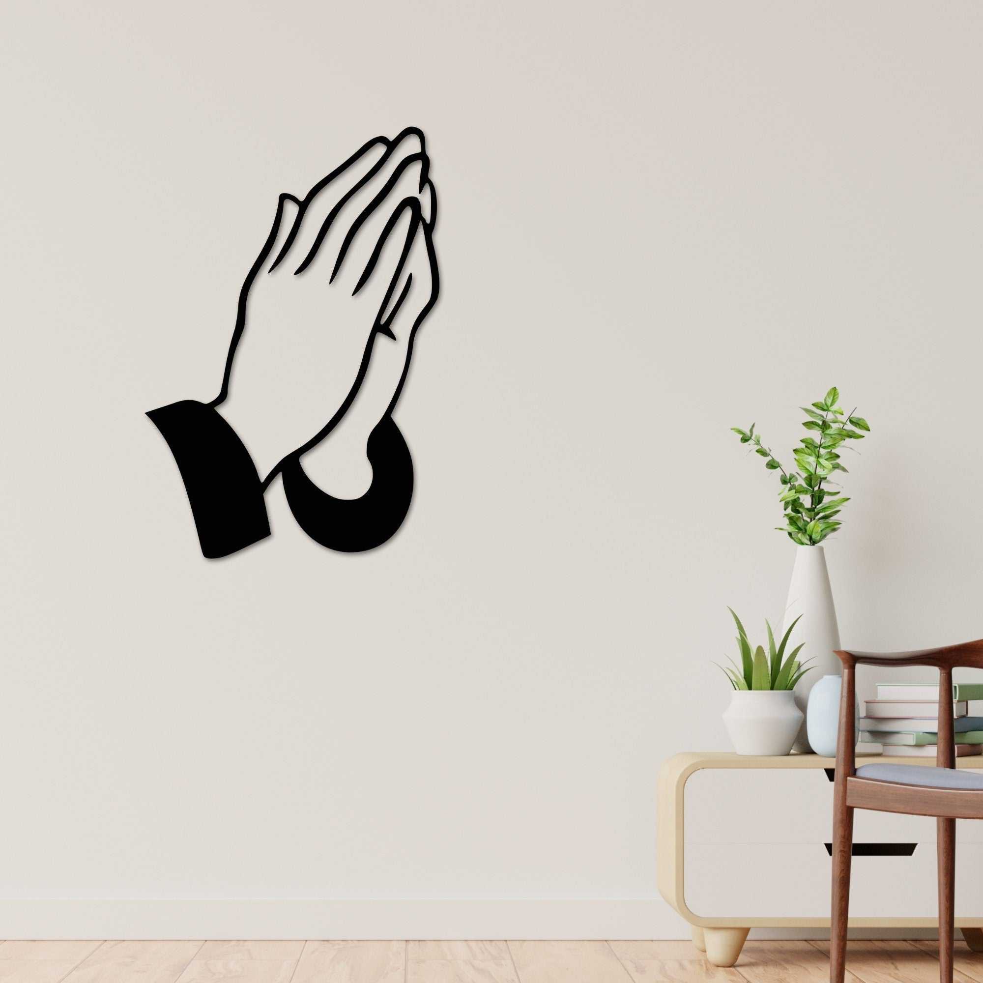 Steel Praying Hands Wall Art by Custom Decor Direct