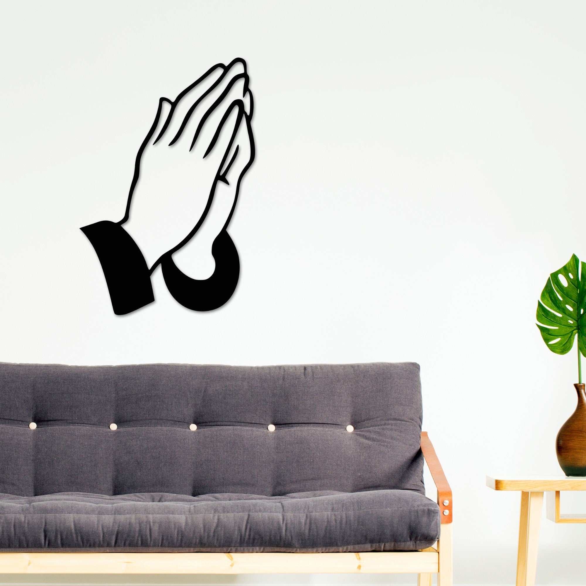 Steel Praying Hands Wall Art by Custom Decor Direct