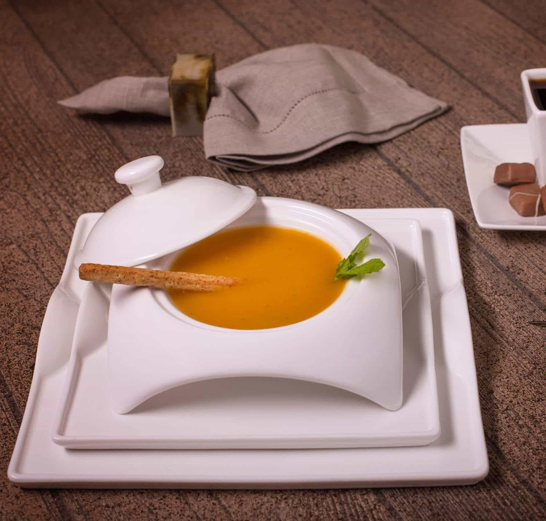 Square Porcelain Dinnerware Set